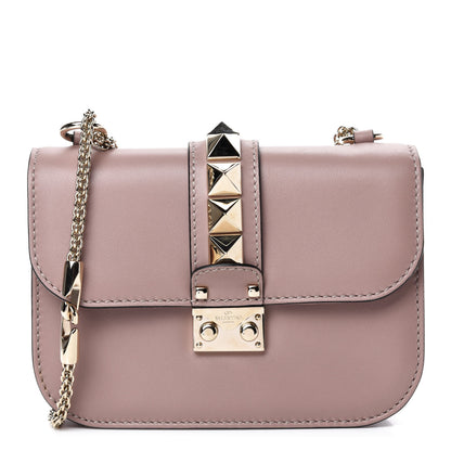 Valentino Garavani Vitello Small Glam Lock Rockstud Flap Poudre 1 of 12