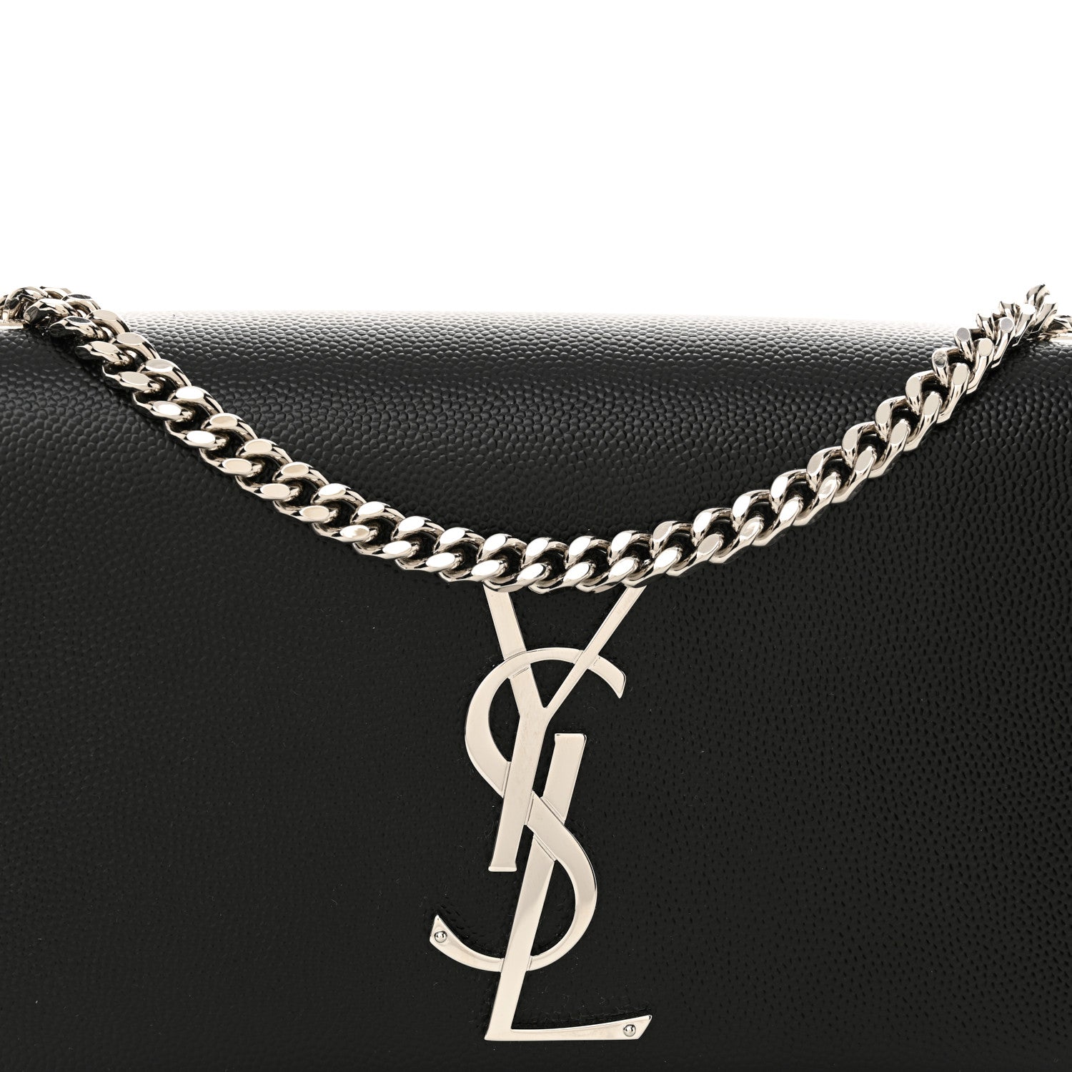 Saint Laurent Grain De Poudre Small Monogram Kate Satchel Black 8 of 10