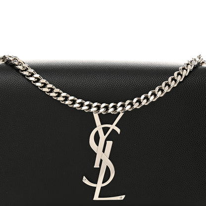 Saint Laurent Grain De Poudre Small Monogram Kate Satchel Black 8 of 10