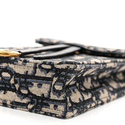 Christian Dior Oblique Vertical Saddle Pouch Blue 9 of 11