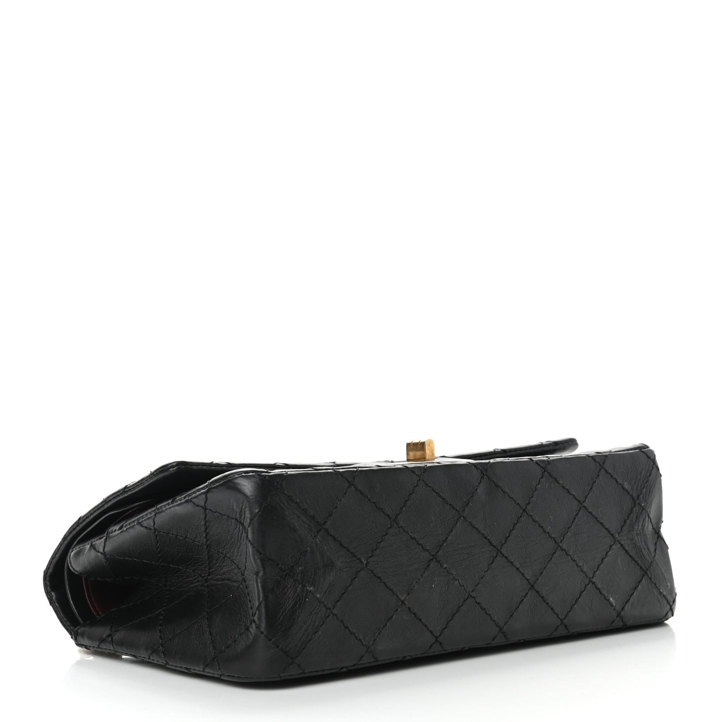 Aged Calfskin Quilted 2.55 Reissue 225 Flap Black
