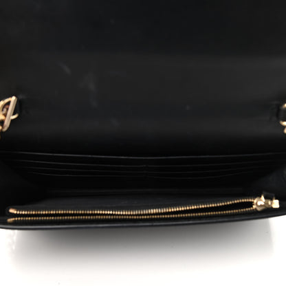 Gucci Guccissima Signature Bowy Chain Wallet Black 7 of 9