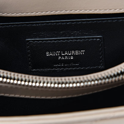 Saint Laurent Calfskin Y Quilted Monogram Small Loulou Chain Satchel Nude Powder 5 of 9