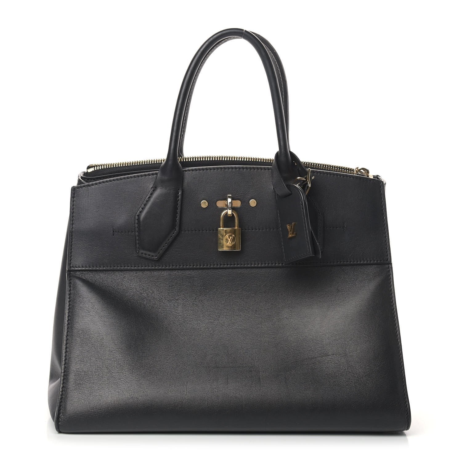 Louis Vuitton Taurillon City Steamer MM Black 1 of 8