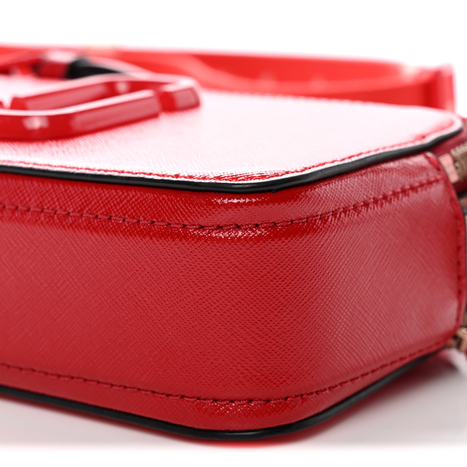 Marc Jacobs Saffiano Small Snapshot Camera Bag Red Beige 10 of 12