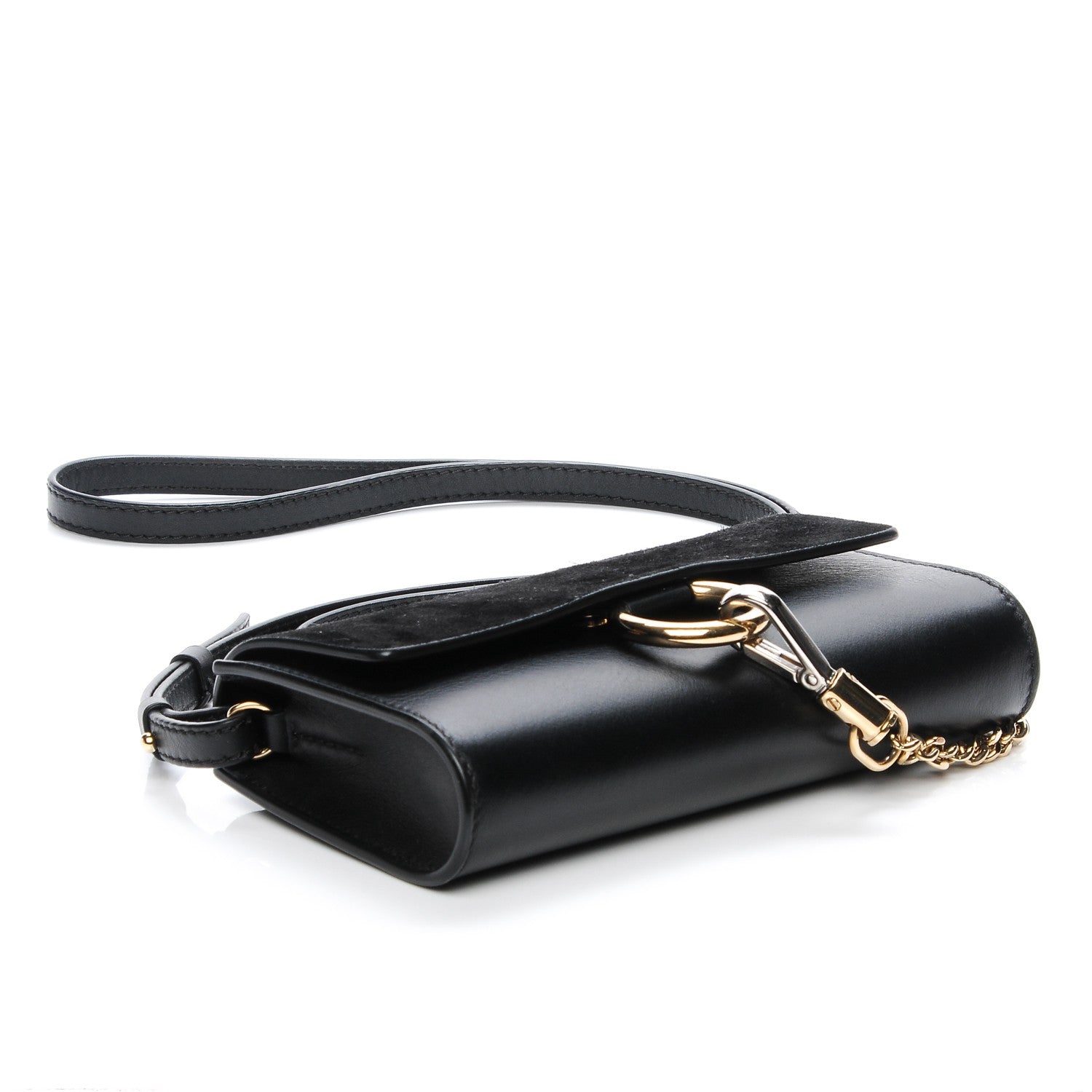 Chloe Suede Calfskin Mini Faye Shoulder Bag Black 4 of 8