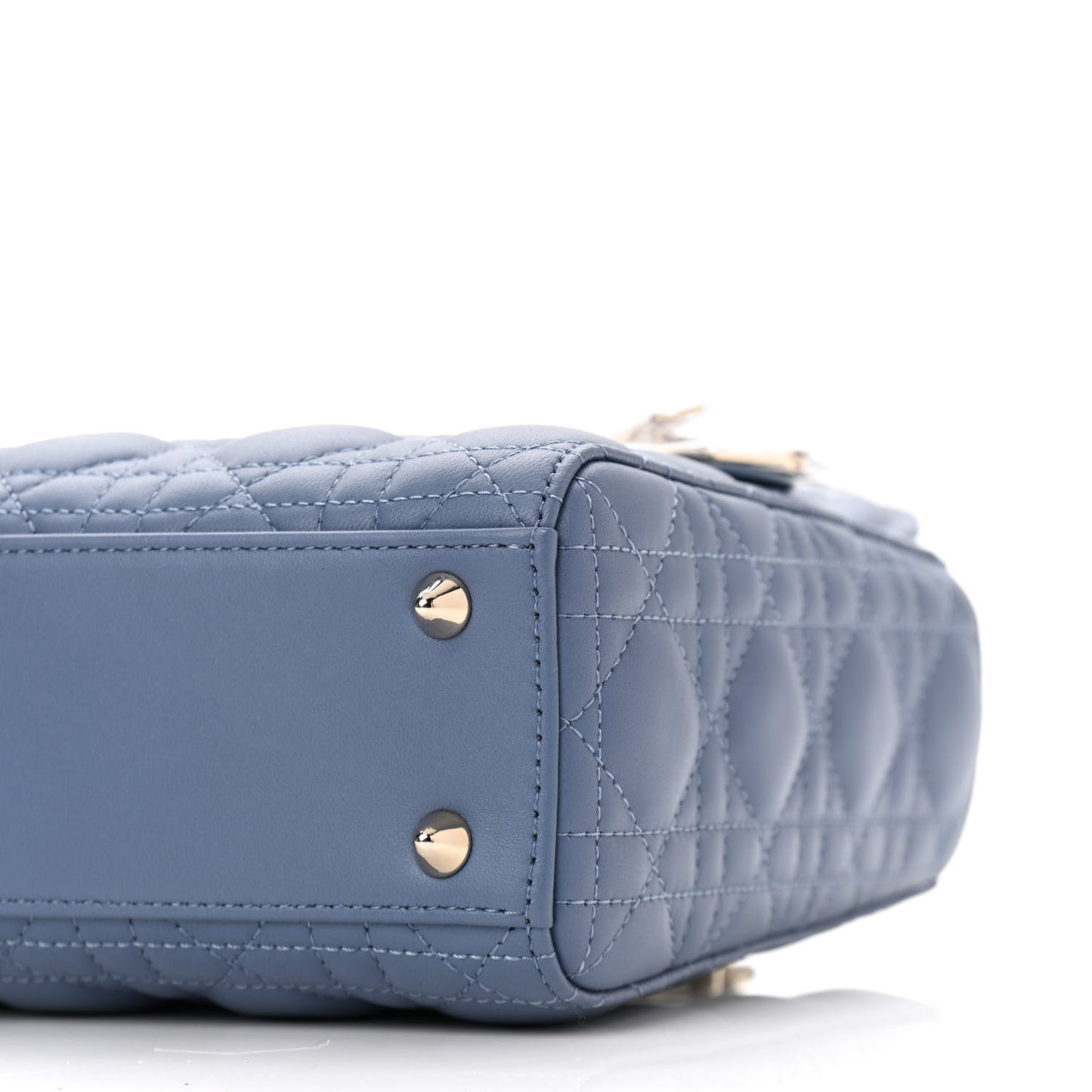 Lambskin Cannage Small My Lady Dior Blue Grey