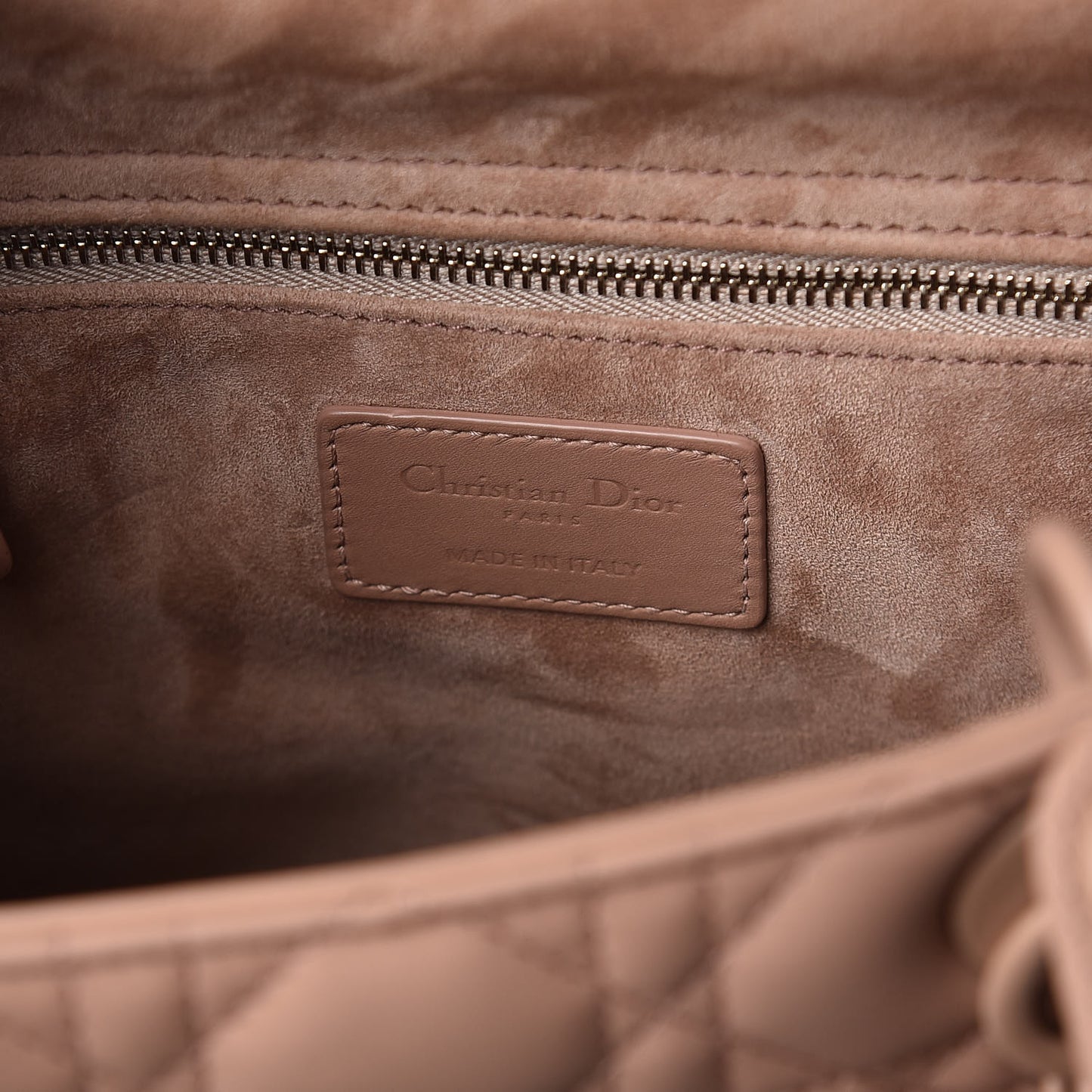 Ultra Matte Calfskin Cannage Medium Lady Dior Beige
