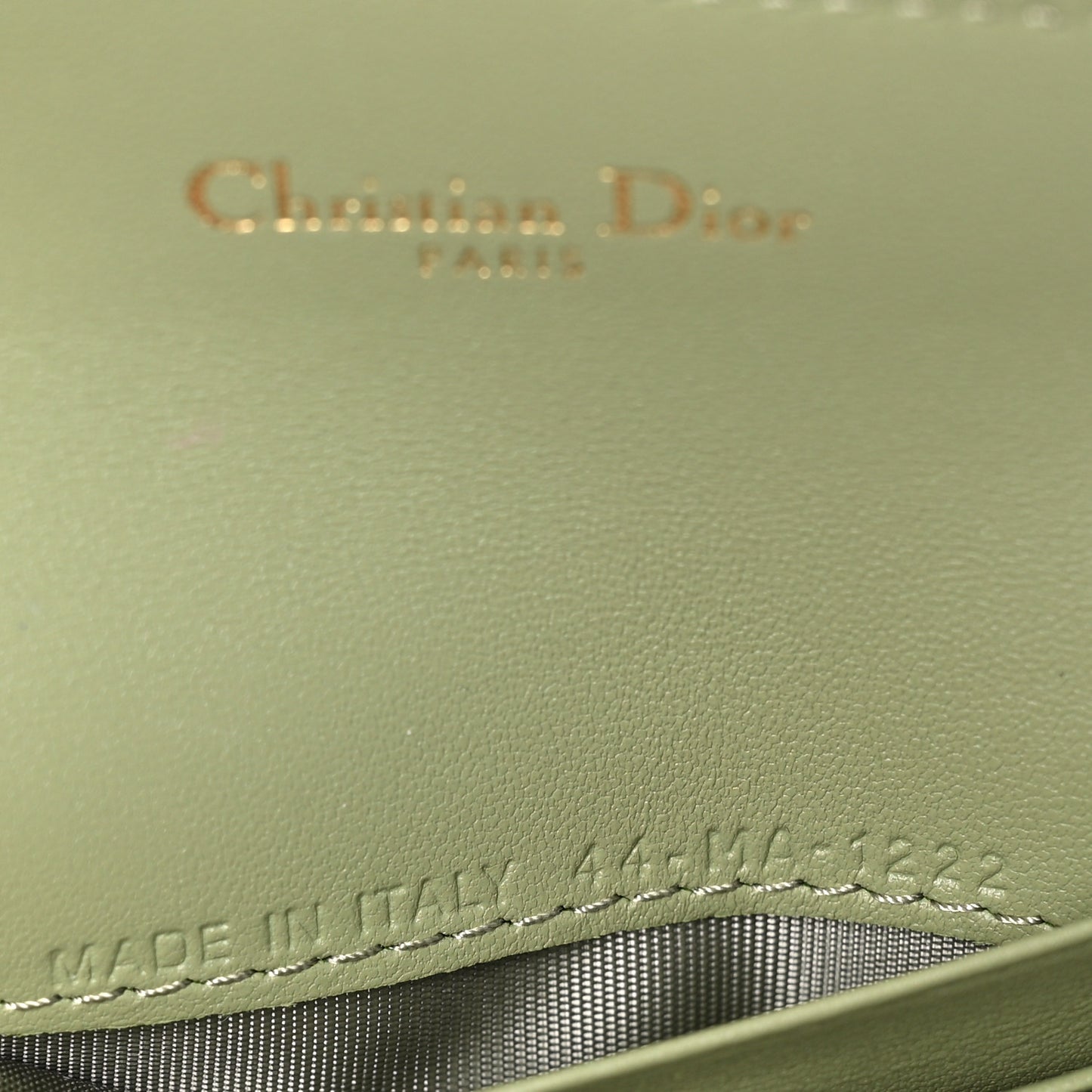 Goatskin Saddle Card Holder Light Green