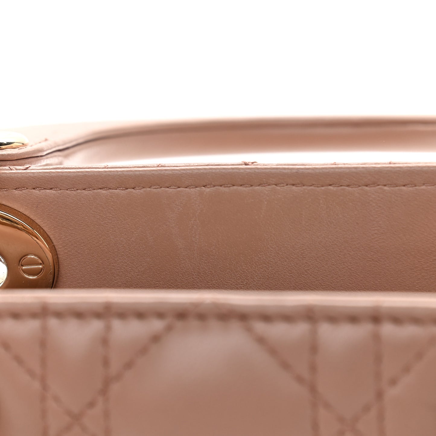 Lambskin Cannage Small Lady Dior Pink