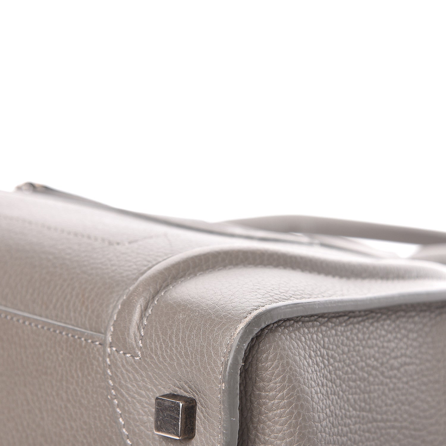 Celine Drummed Calfskin Mini Luggage Souris 13 of 16