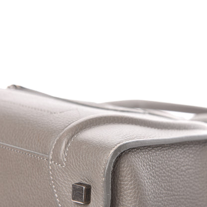 Celine Drummed Calfskin Mini Luggage Souris 13 of 16