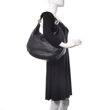 Gucci Guccissima Large GG Twins Hobo Black 2 of 12