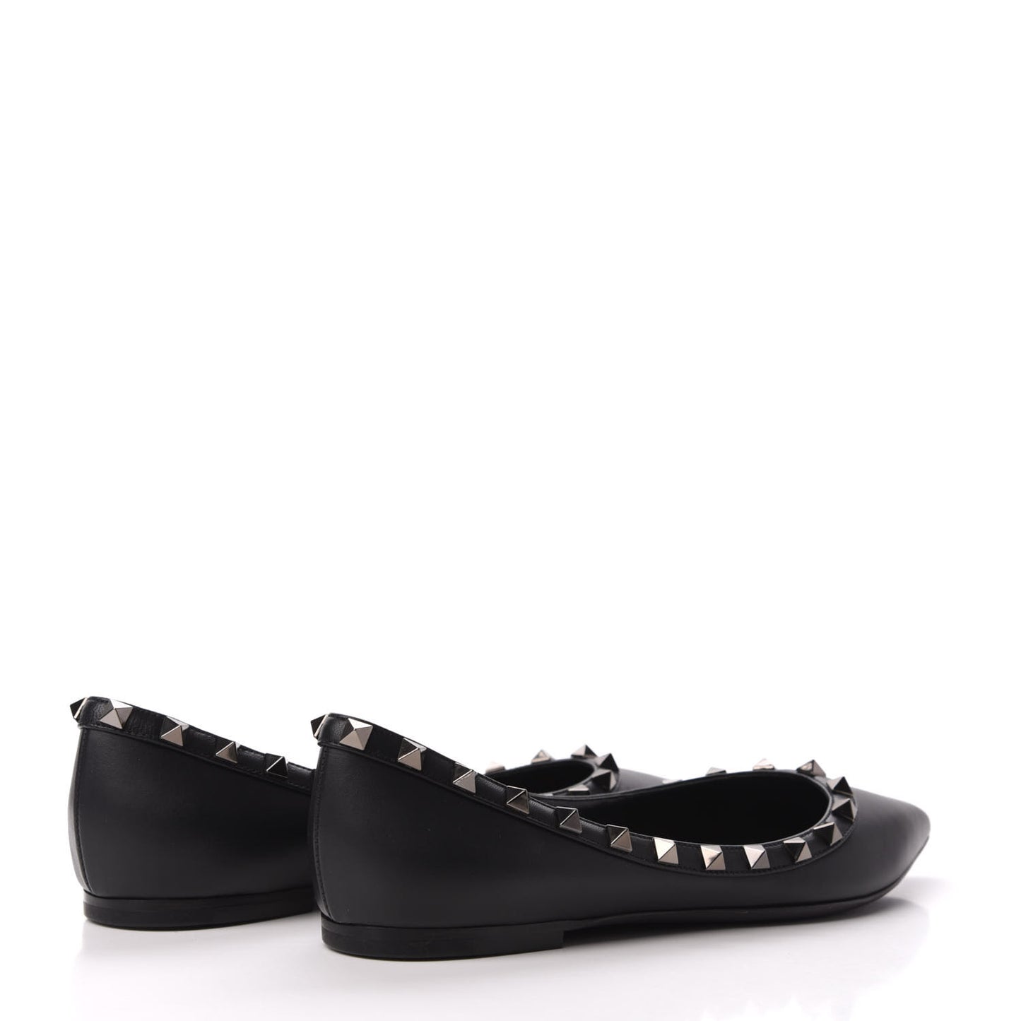 Nappa Rockstud Ballerina Flats 37 Black