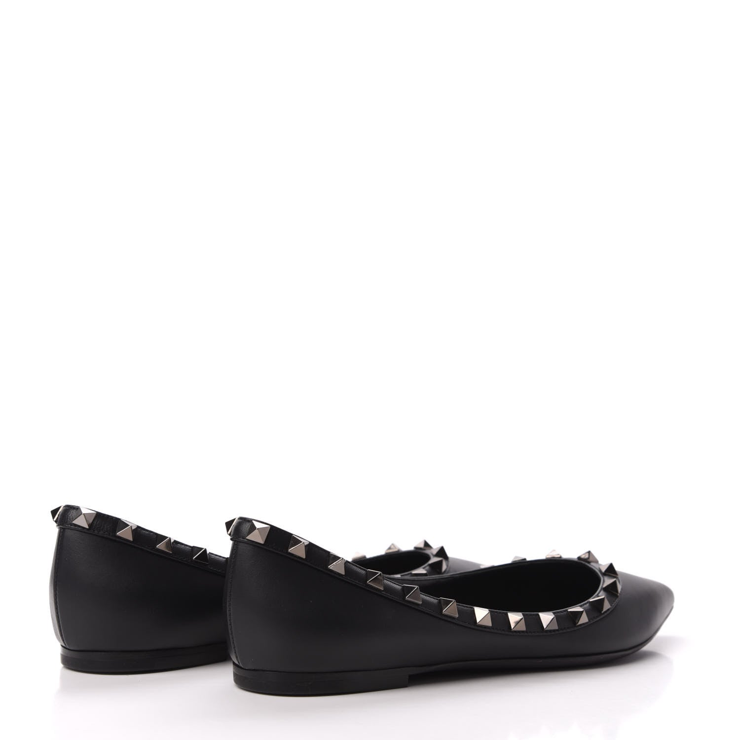 Valentino Garavani Nappa Rockstud Ballerina Flats 37 Black 4 of 10