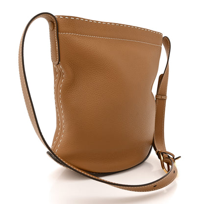 Delvaux Taurillon Pin Daily Surpique Bucket Vegetal Ivory 3 of 10