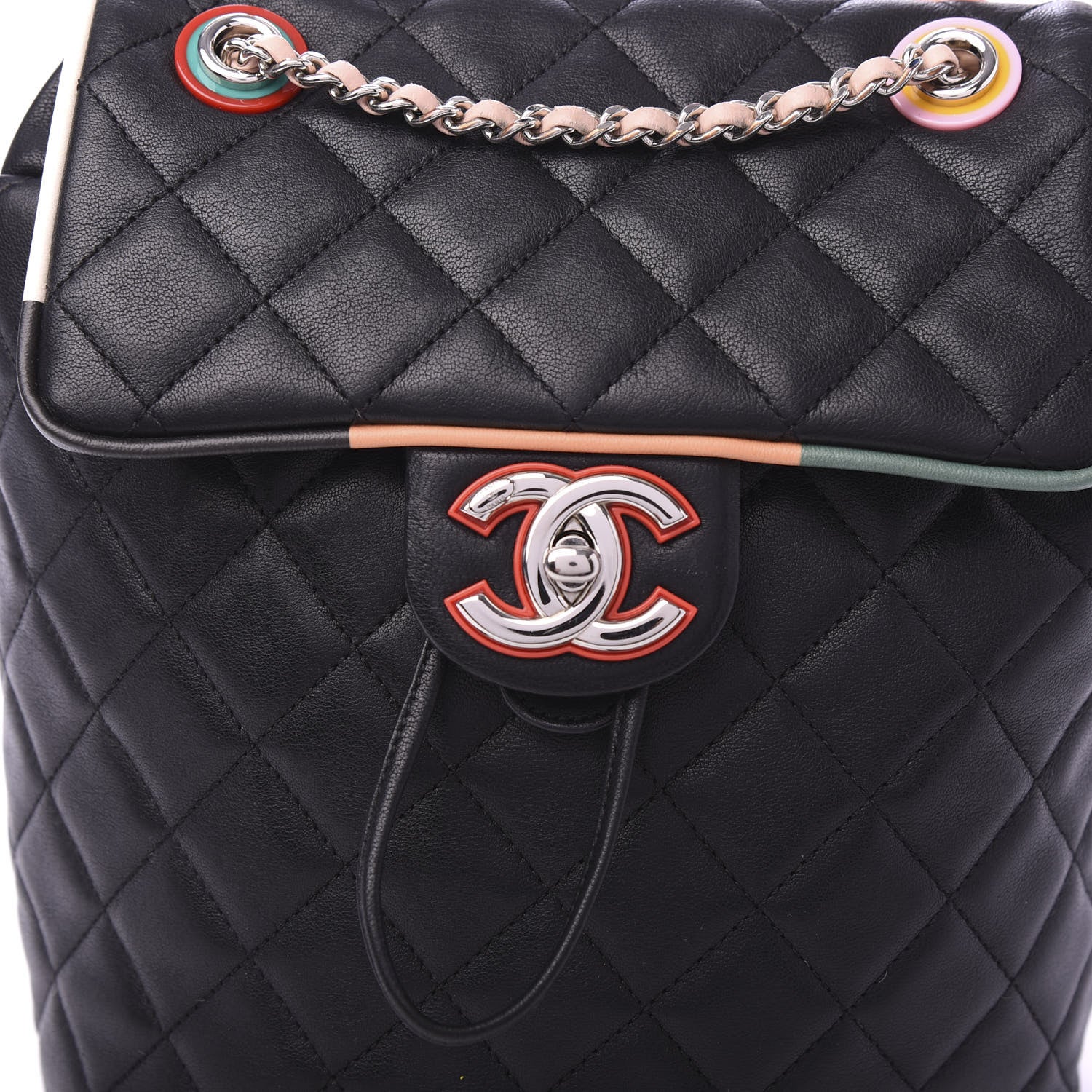 Chanel Lambskin Quilted Small Cuba Urban Spirit Backpack Black 9 of 11