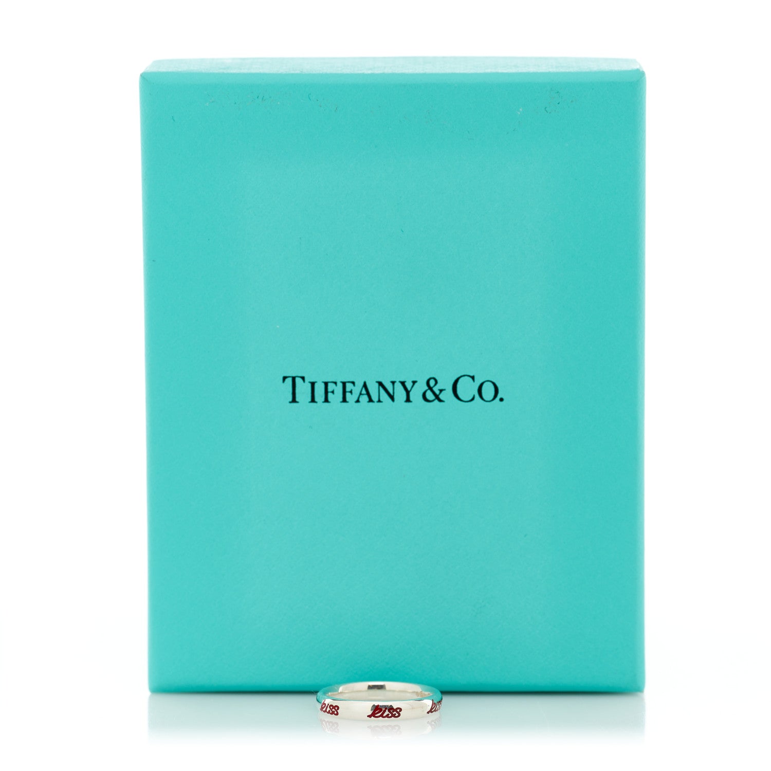 Tiffany Sterling Silver Enamel Paloma Picasso Kiss Band Ring 50 5.5 Red 5 of 5