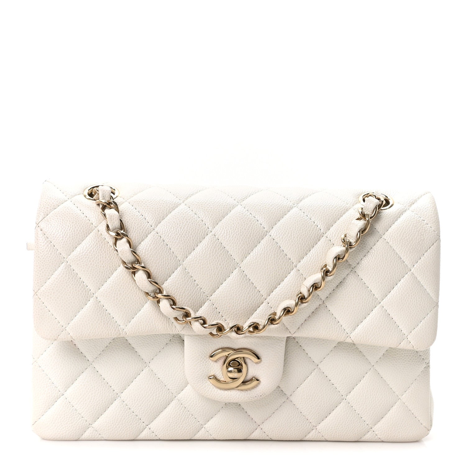 Chanel Caviar Quilted Small Double Flap White 1 of 11