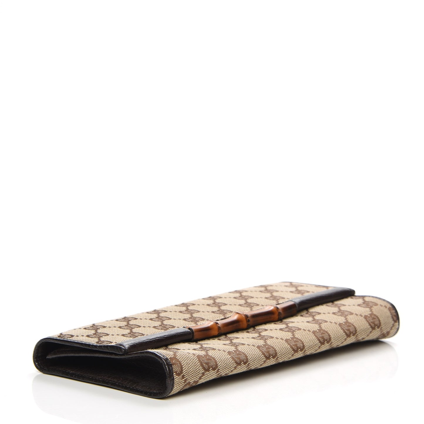 Monogram Bamboo Bar Clutch Brown