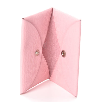 Hermes Chevre Mysore Calvi Card Case Rose Sakura 5 of 7