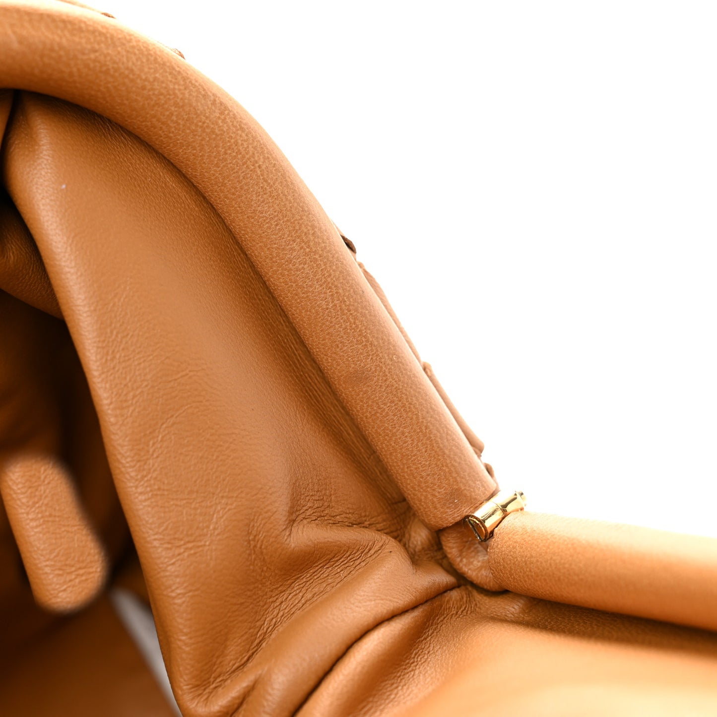 Nappa Maxi Intrecciato The Pouch Oversized Clutch Caramel