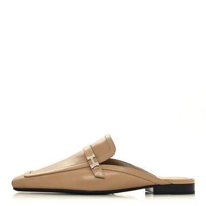 Hermes Goatskin Groupie Mules 39 Beige Argile 1 of 9