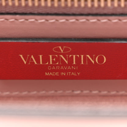 Valentino Garavani Vitello Groumette Small Rockstud Demilune Shoulder Bag Lipstick 6 of 9