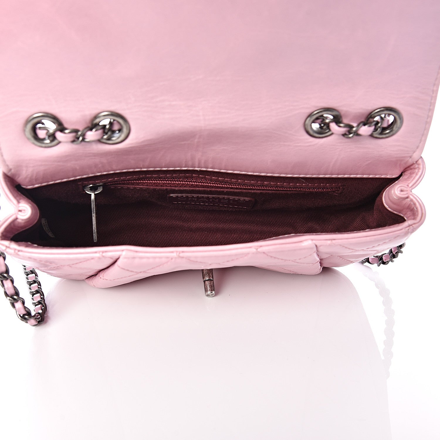Chanel Glazed Calfskin Quilted Mini Coco Pleats Flap Pink 4 of 10