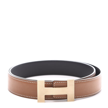 Hermes Box Chamonix 32mm Quizz H Belt 90 Black Gold 1 of 8
