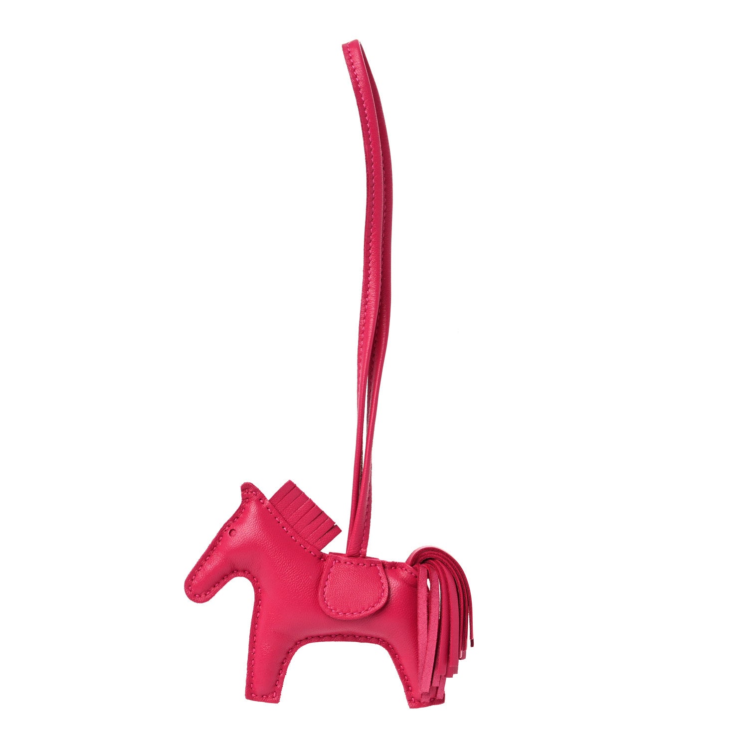 Hermes Milo Lambskin Grigri Rodeo Horse Bag Charm PM Rose Mexico 1 of 4