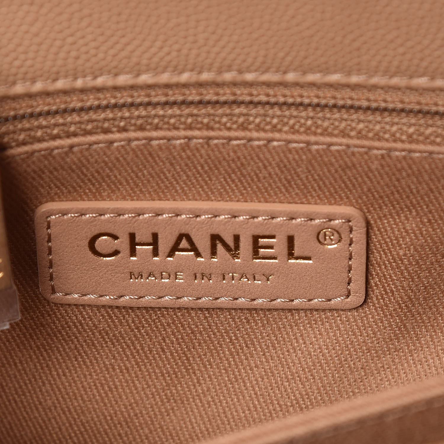 Chanel Caviar Quilted Mini Coco Handle Flap Beige 8 of 10