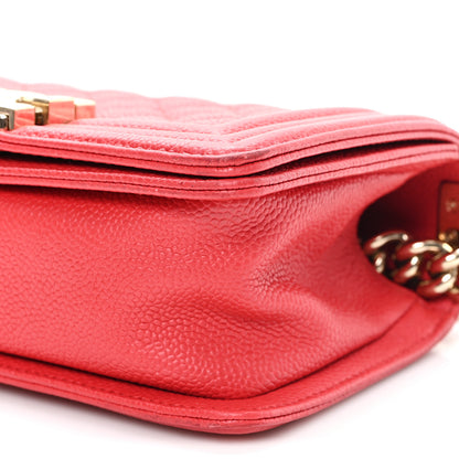 Chanel Caviar Quilted Small Boy Flap Red 10 of 10