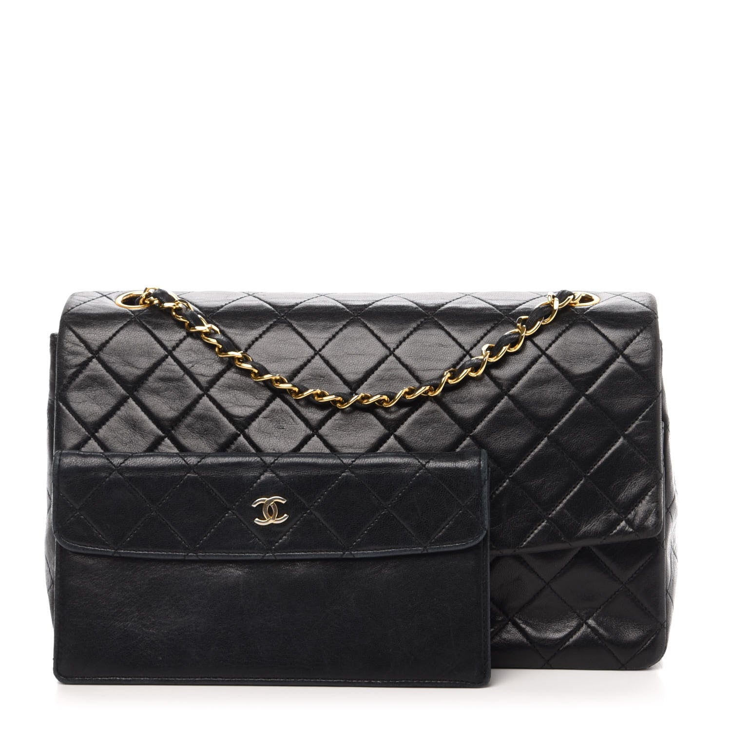 Chanel Lambskin Quilted Medium Single Flap Black 3 of 15