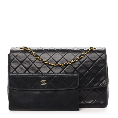 Chanel Lambskin Quilted Medium Single Flap Black 3 of 15