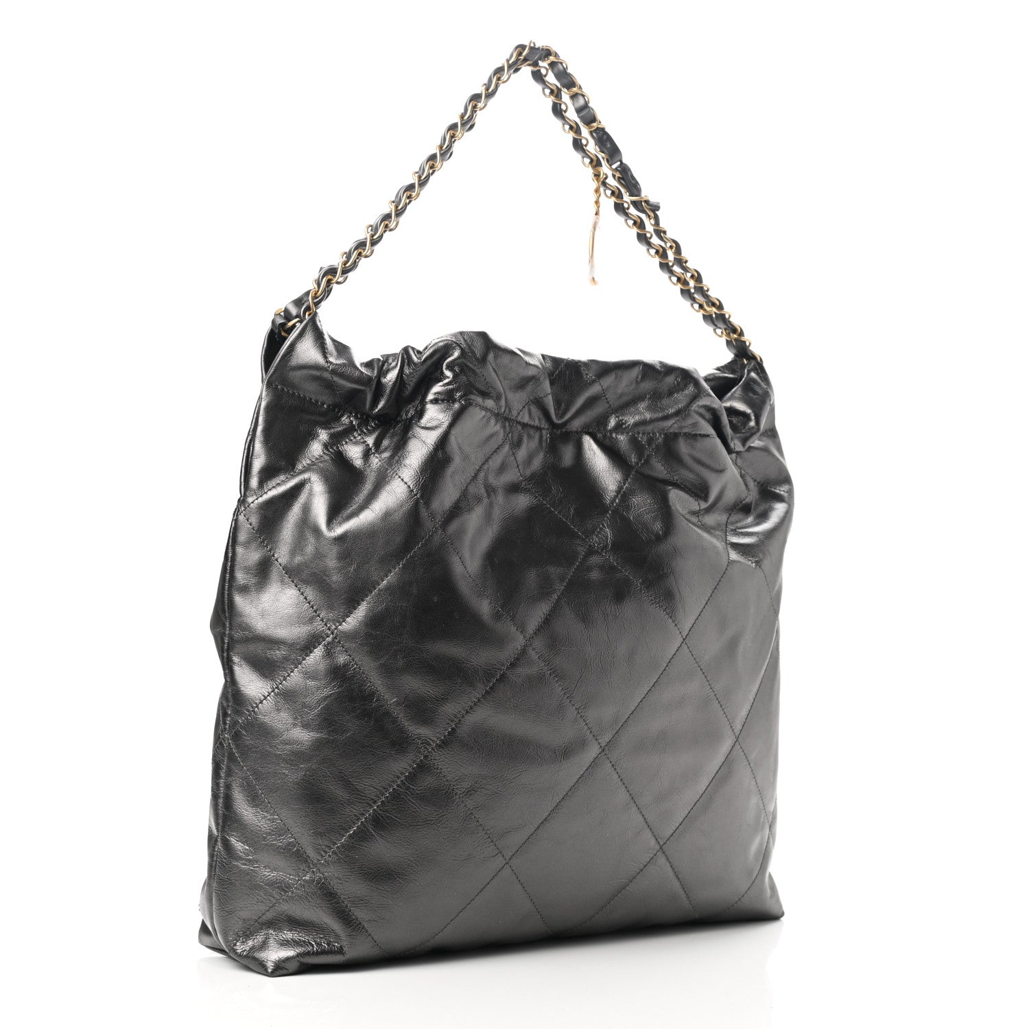 Chanel Metallic Calfskin Quilted Chanel 22 Ruthenium 4 of 12