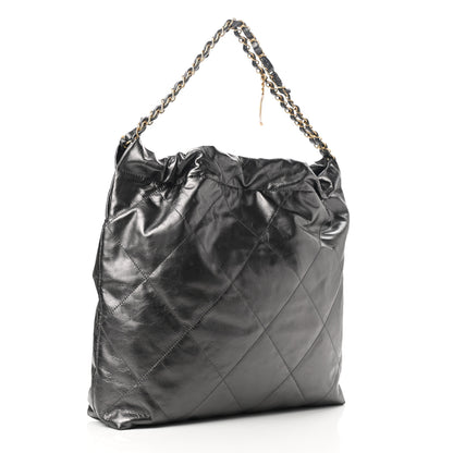 Chanel Metallic Calfskin Quilted Chanel 22 Ruthenium 4 of 12