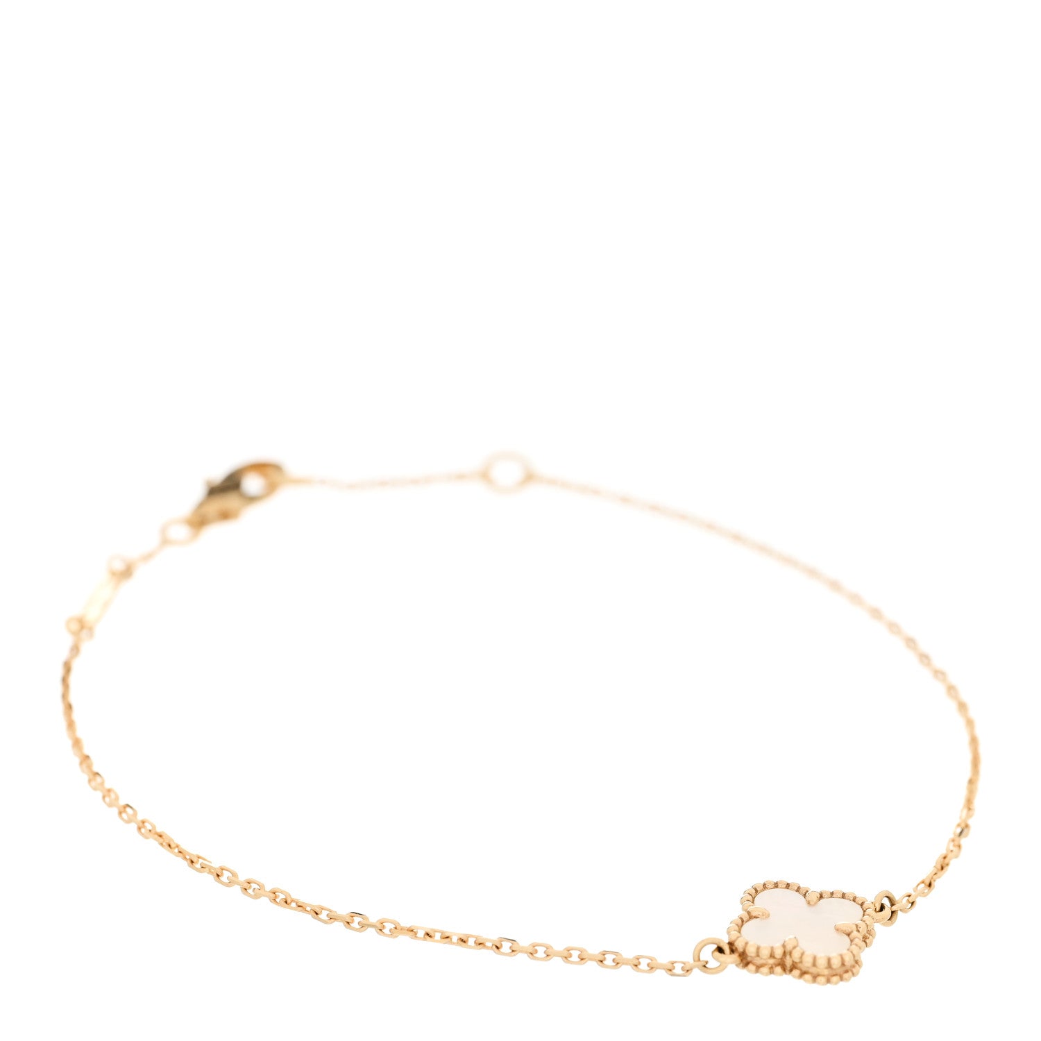 Van Cleef & Arpels 18K Yellow Gold Mother of Pearl Sweet Alhambra Bracelet 1 of 6