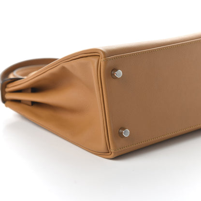 Hermes Evercolor Verso Kelly Retourne 28 Caramel Rose D'Ete 6 of 11