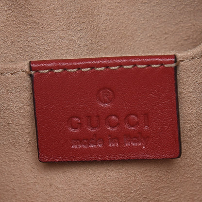 Gucci Calfskin Matelasse GG Marmont Belt Bag 95 38 Hibiscus Red 6 of 9