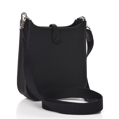 Hermes Taurillon Clemence Evelyne TPM Black 3 of 10