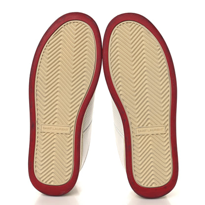 Saint Laurent Calfskin Perforated Womens Sneakers 39 Red 6 of 9