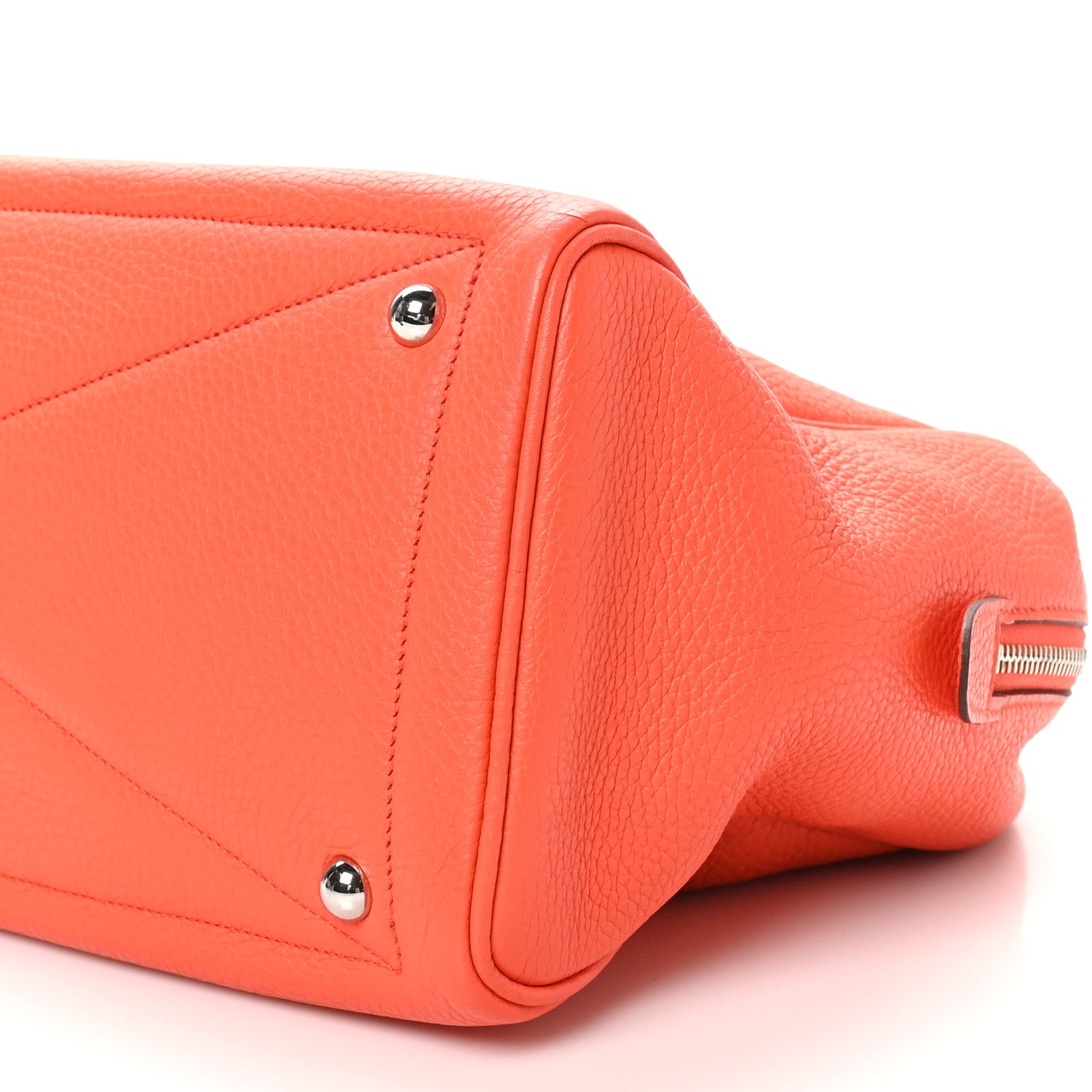 Hermes Taurillon Clemence Victoria II 35 Orange Poppy 10 of 10
