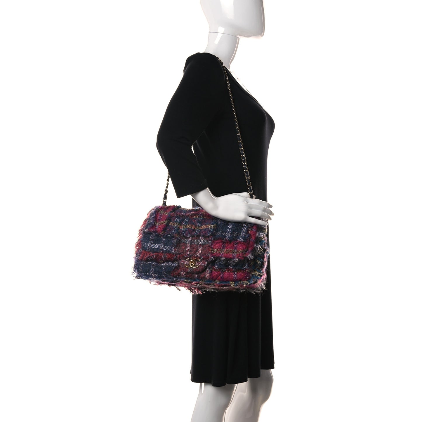 Tweed Jumbo Flap Red