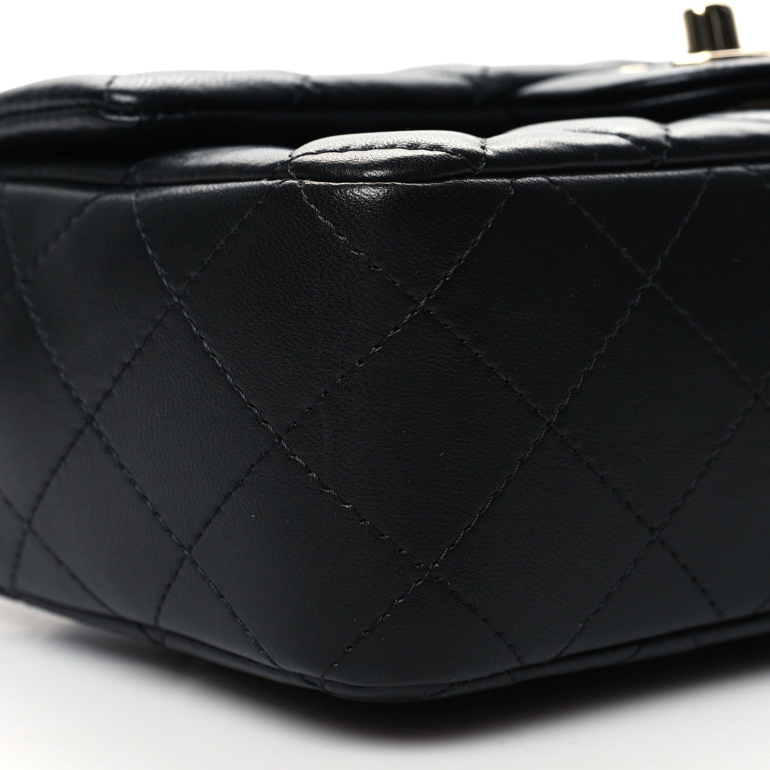 Chanel Lambskin Quilted Mini Rectangular Flap Black 9 of 10