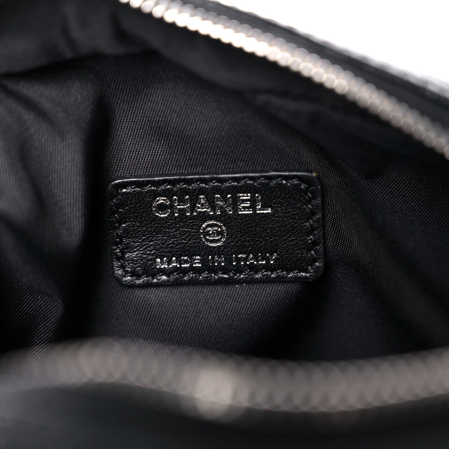 Chanel Coated Canvas Biarritz Cosmetic Case Black 6 of 13