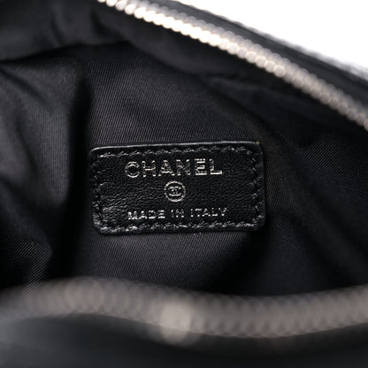 Chanel Coated Canvas Biarritz Cosmetic Case Black 6 of 13
