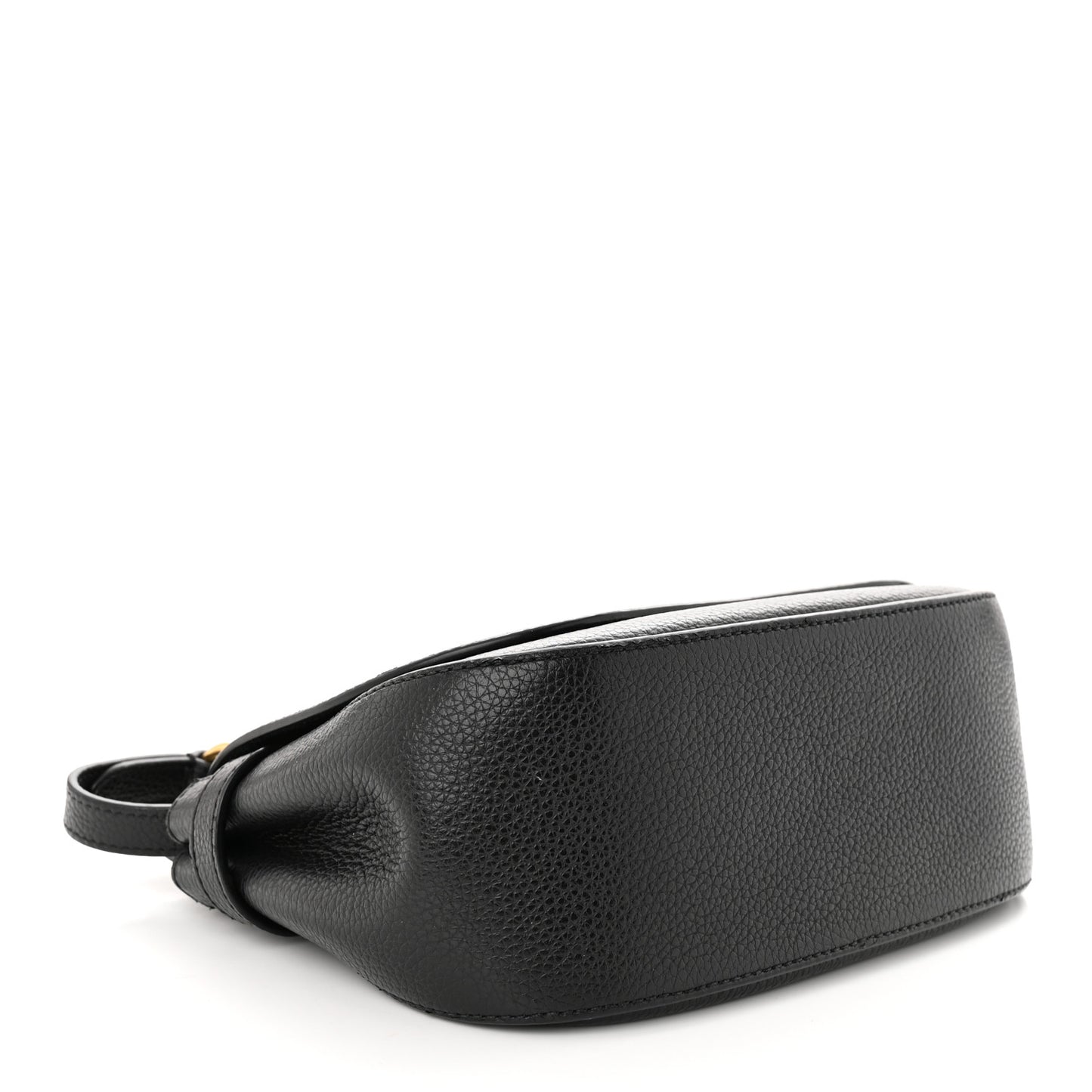 Small Classic Grain Calfskin Small Amberley Satchel Black