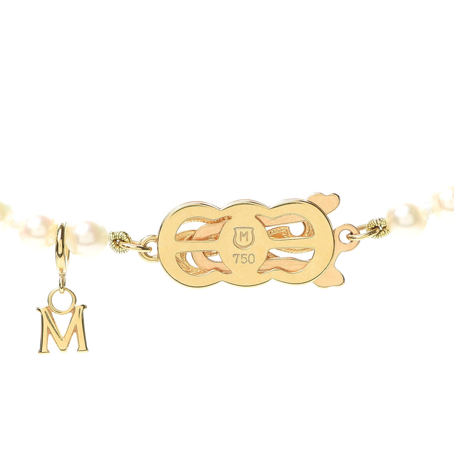 Mikimoto 18K Yellow Gold Akoya Pearl 3.5-7.5mm Graduated Strand Necklace and Earring Set 4 of 6