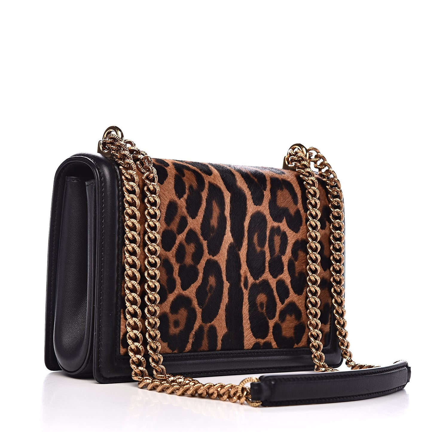 Pony Hair Leopard Print Medium Devotion Bag